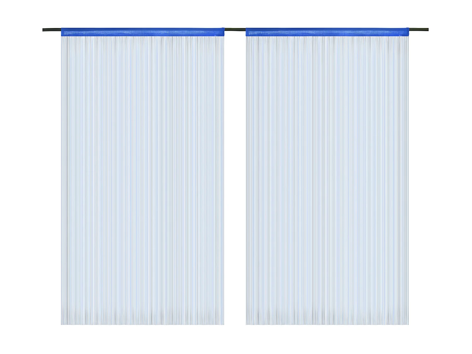 Rideau en fils 2 pcs 140 x 250 cm Bleu QBH13373