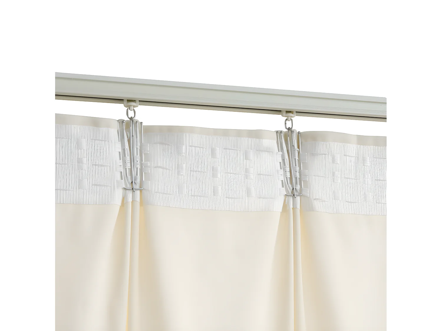 Rideaux occultants avec crochets 2 pcs Velours Crème 140x175 cm QBH33694