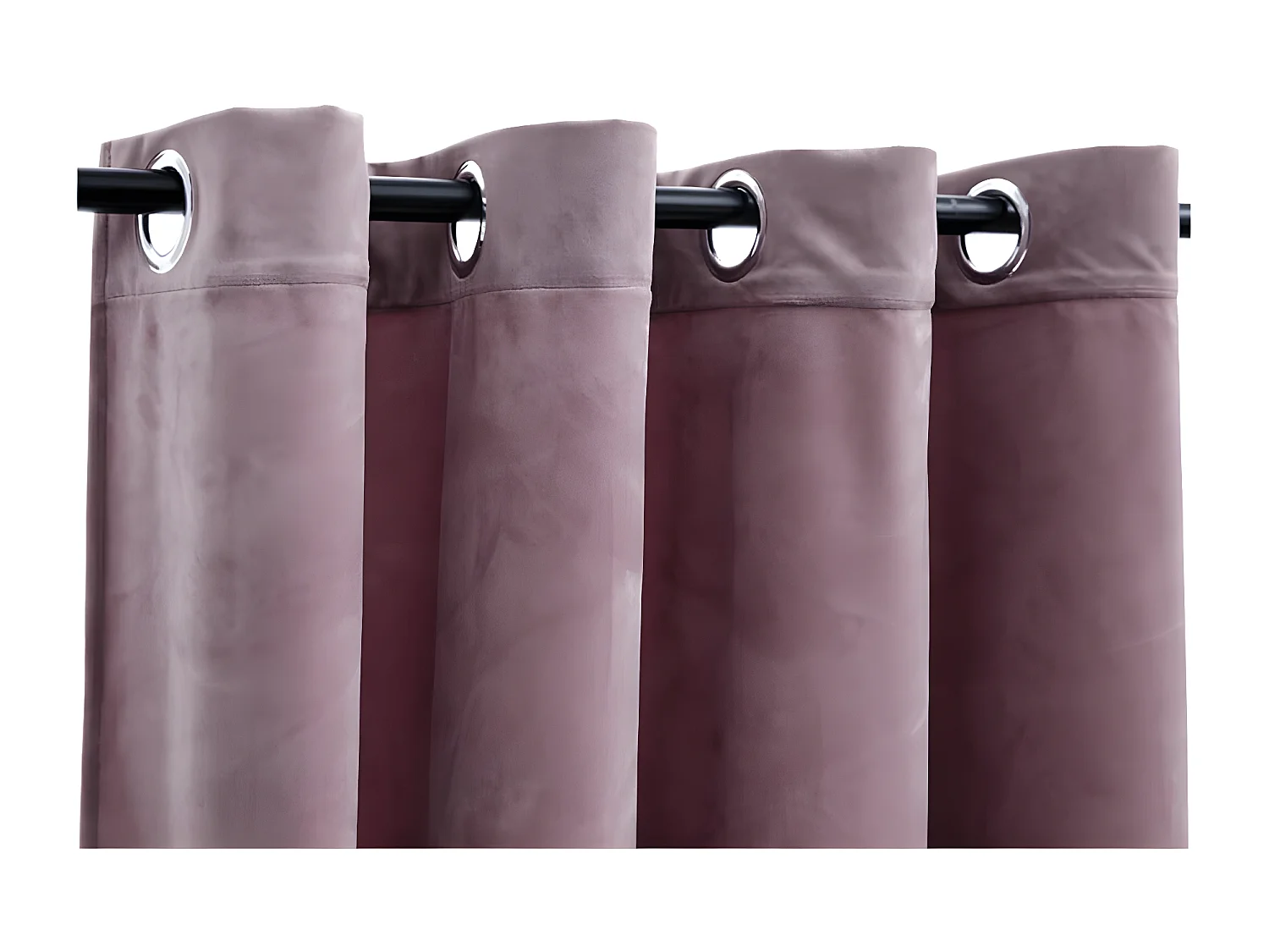 Rideaux occultants avec anneaux 2 pcs Velours Rose 140x245 cm QBH10778
