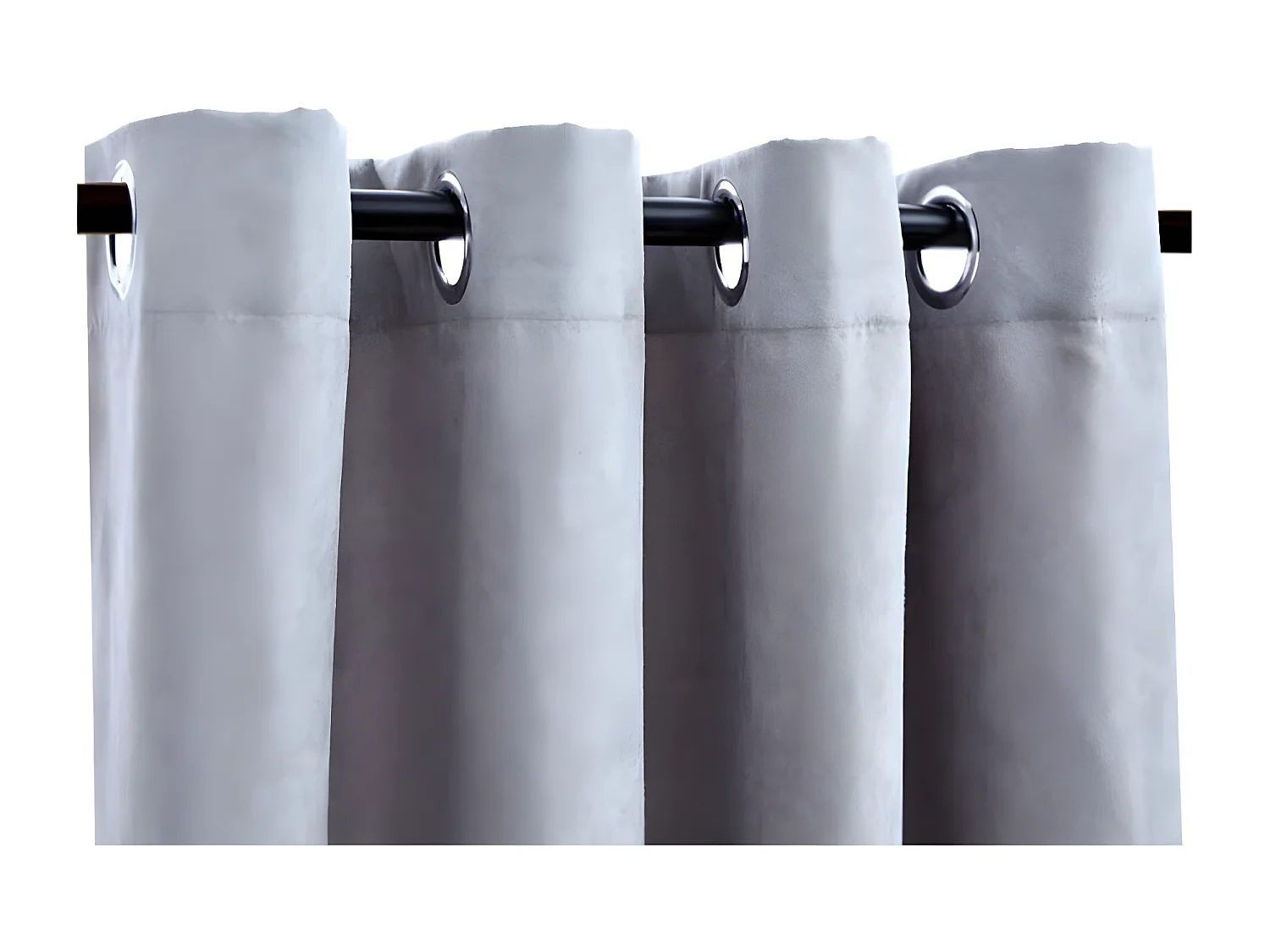 Rideaux occultants avec anneaux en métal 2 pcs Gris 140x245 cm QBH32650
