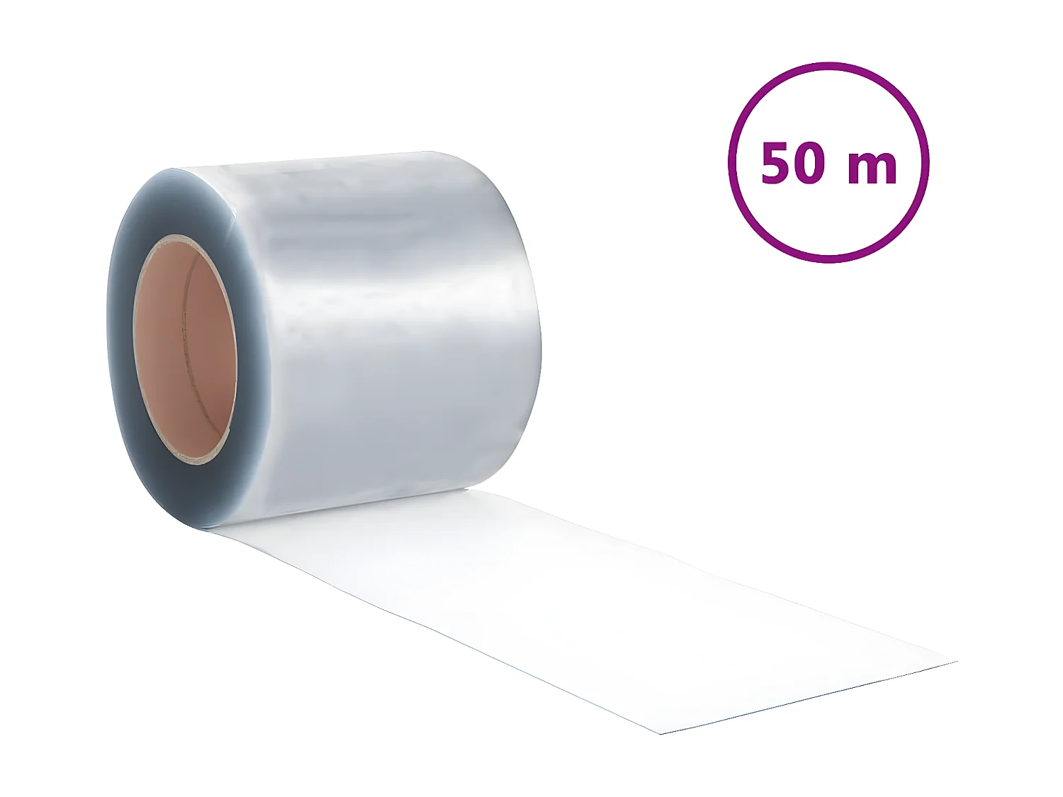 Rideau de porte transparent 200 mmx1,6 mm 50 m PVC QBH77466