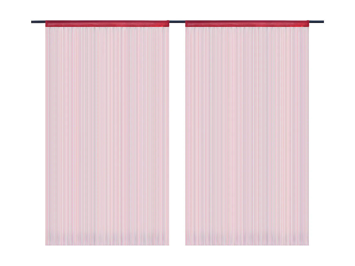 Rideau en fils 2 pcs 100 x 250 cm Bordeaux QBH13835