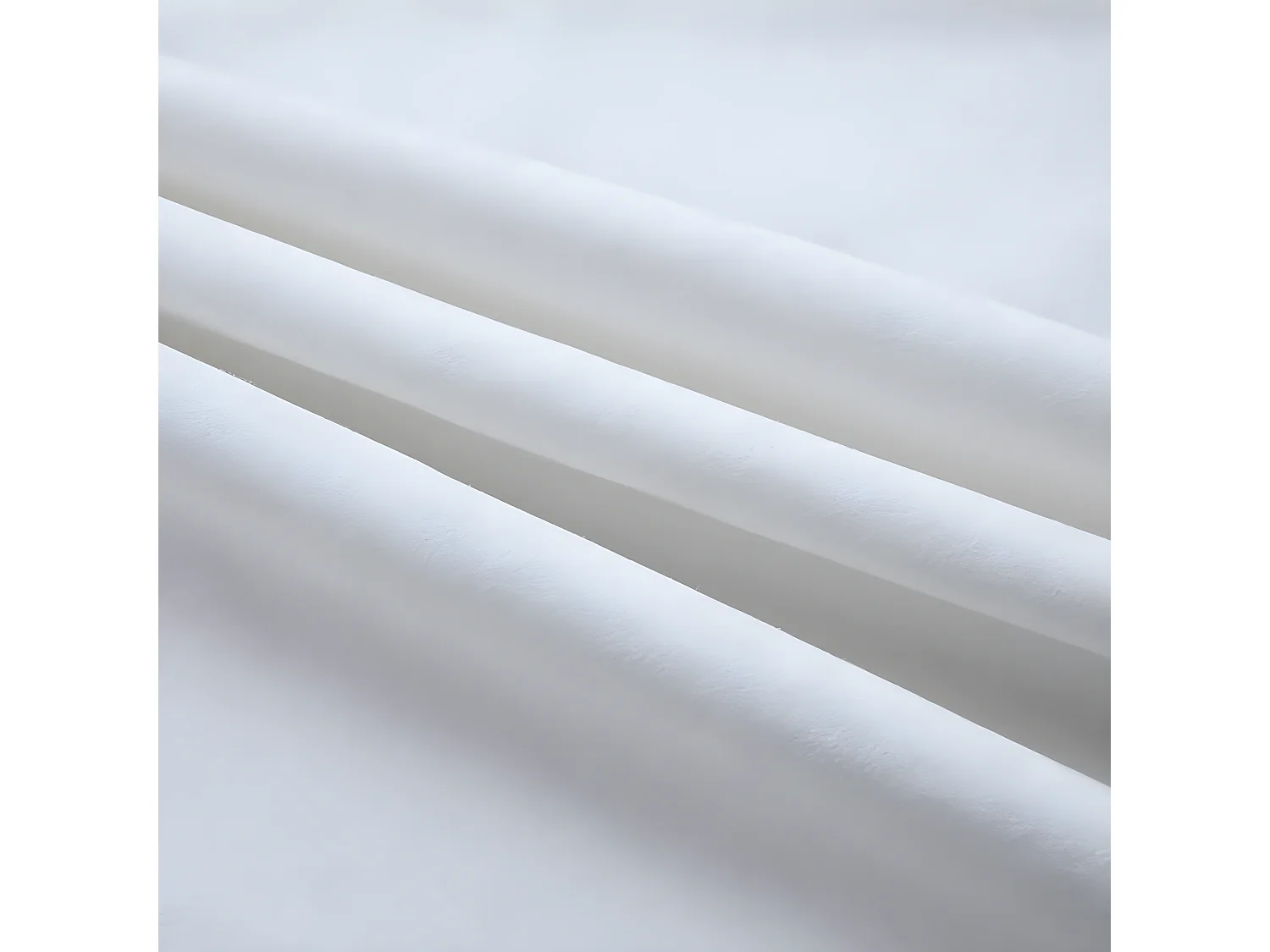 Rideau occultant et anneaux en métal 2pcs Blanc cassé 140x175cm QBH89378