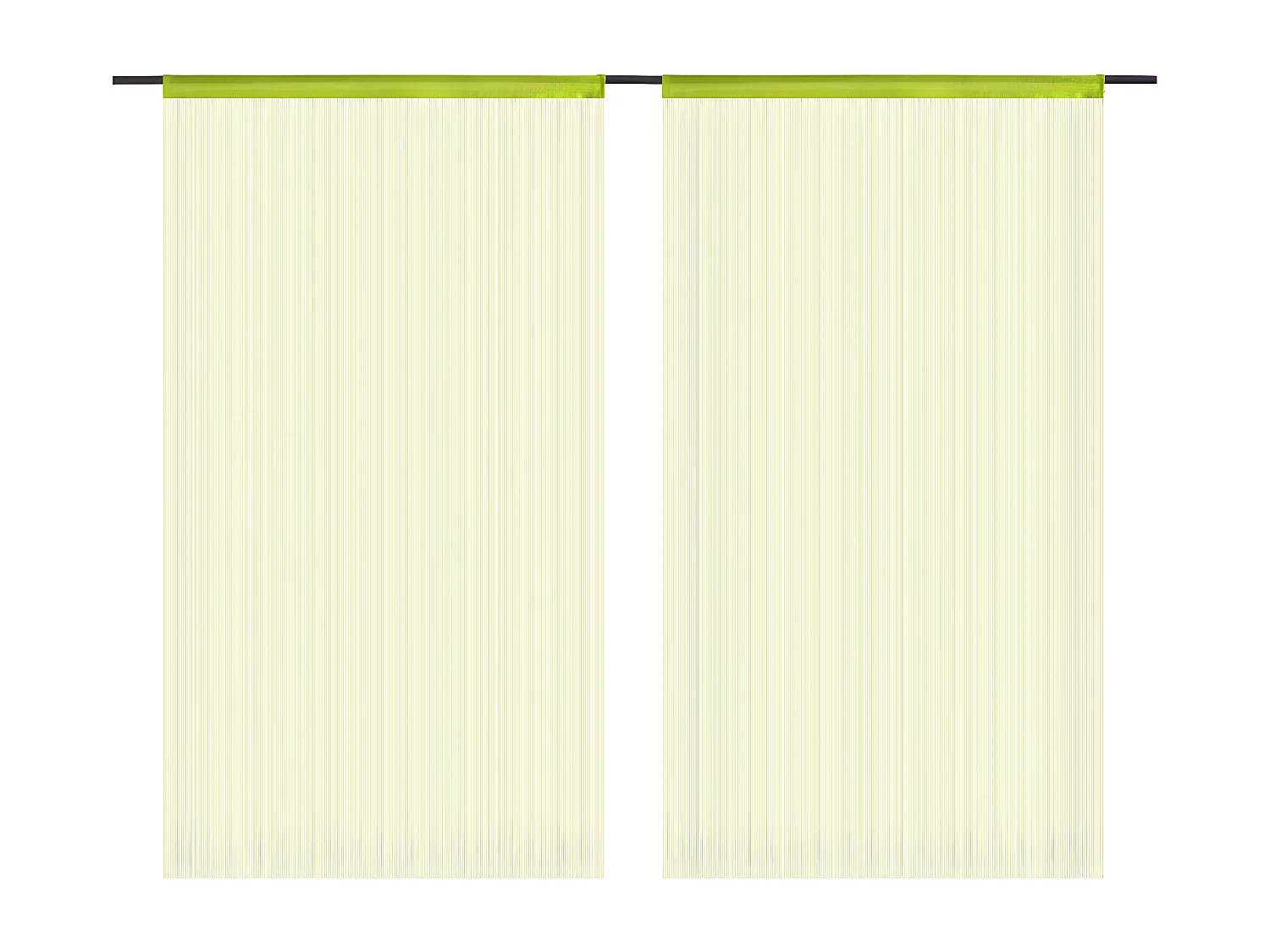 Rideau en fils 2 pcs 140 x 250 cm Vert QBH86958