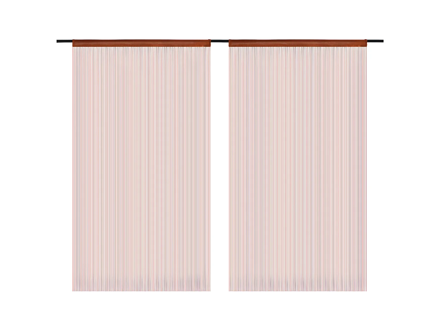 Rideau en fils 2 pcs 100 x 250 cm Marron QBH89439
