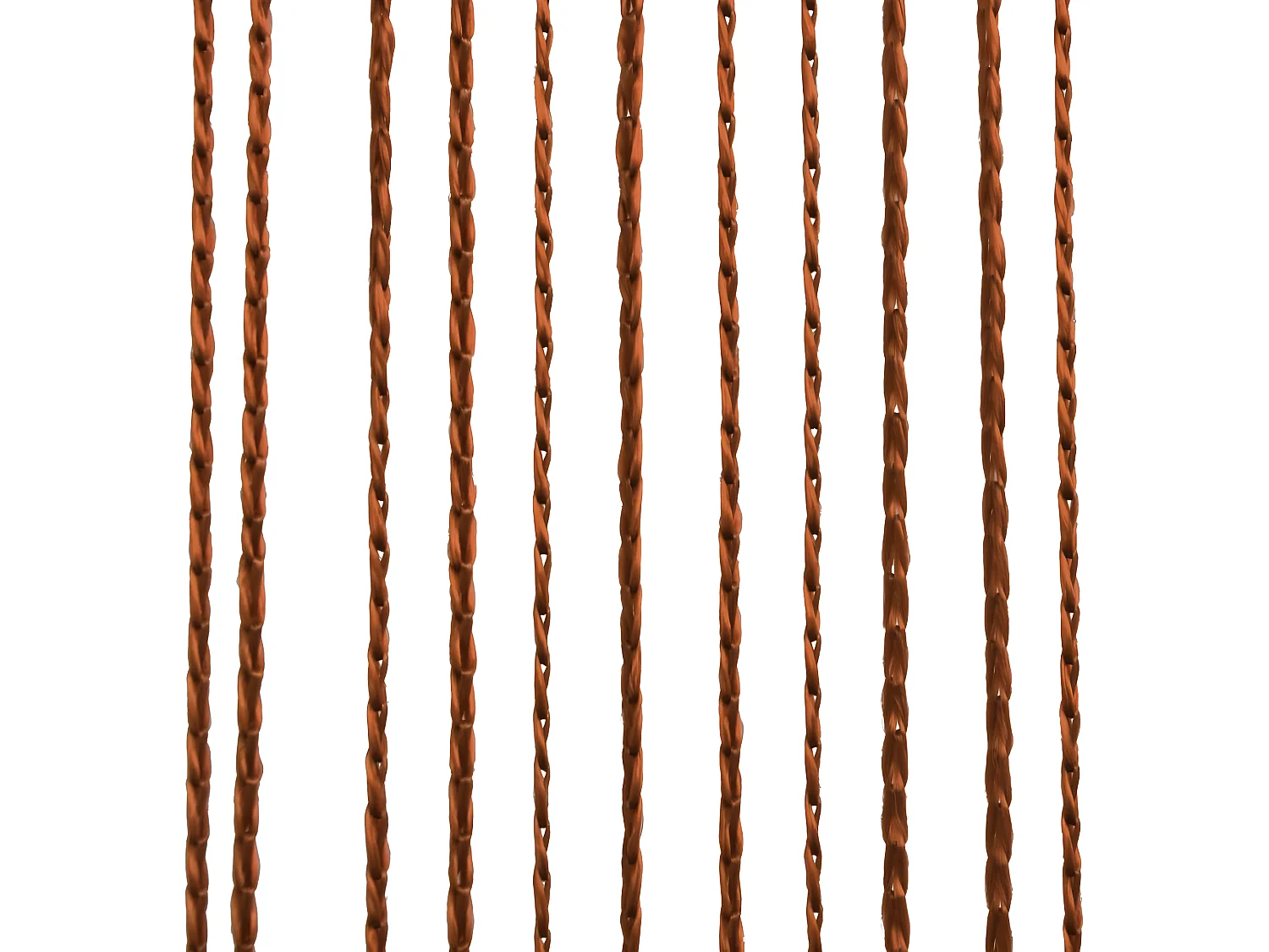 Rideau en fils 2 pcs 100 x 250 cm Marron QBH89439