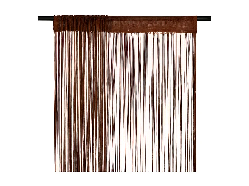 Rideau en fils 2 pcs 100 x 250 cm Marron QBH89439