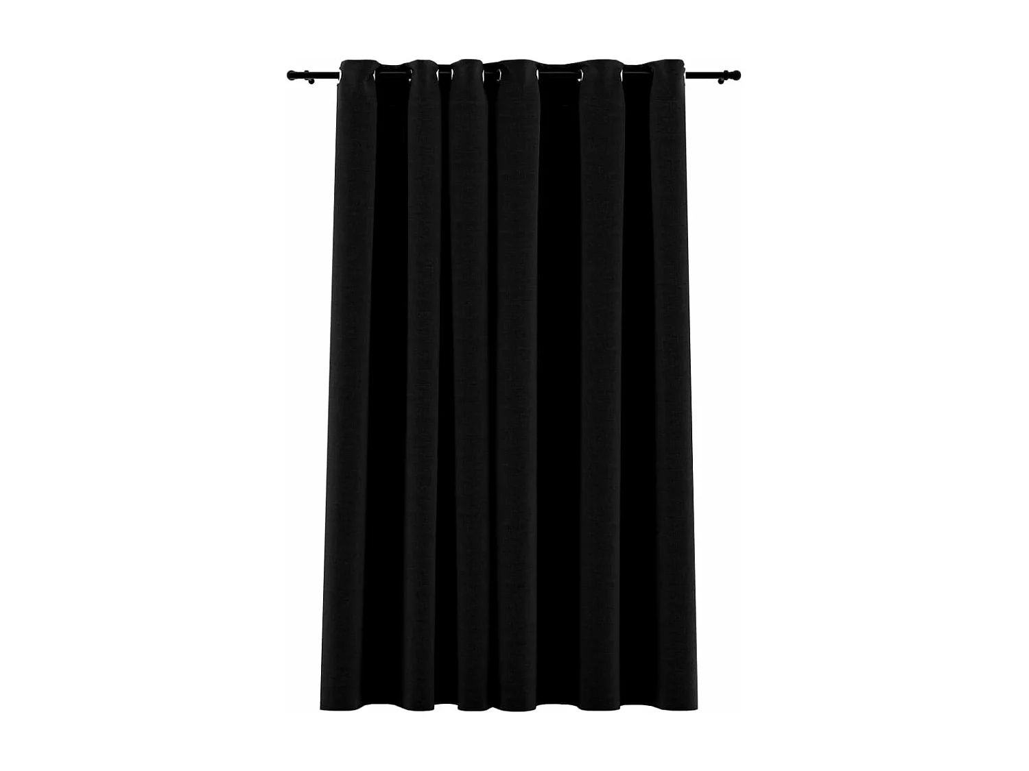 Rideau occultant Aspect de lin avec œillets Noir 290x245 cm QBH95723