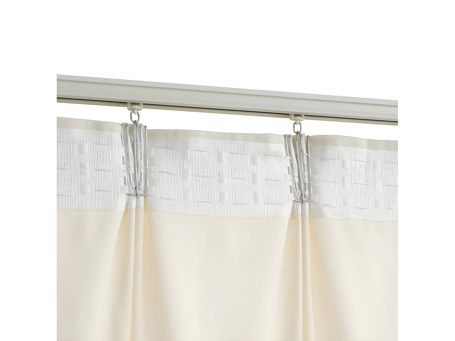 Cortina blackout com ganchos 290x245 cm veludo creme PT392558