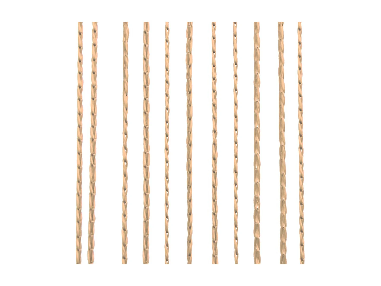 Rideau en fils 2 pcs 140 x 250 cm Beige QBH96778