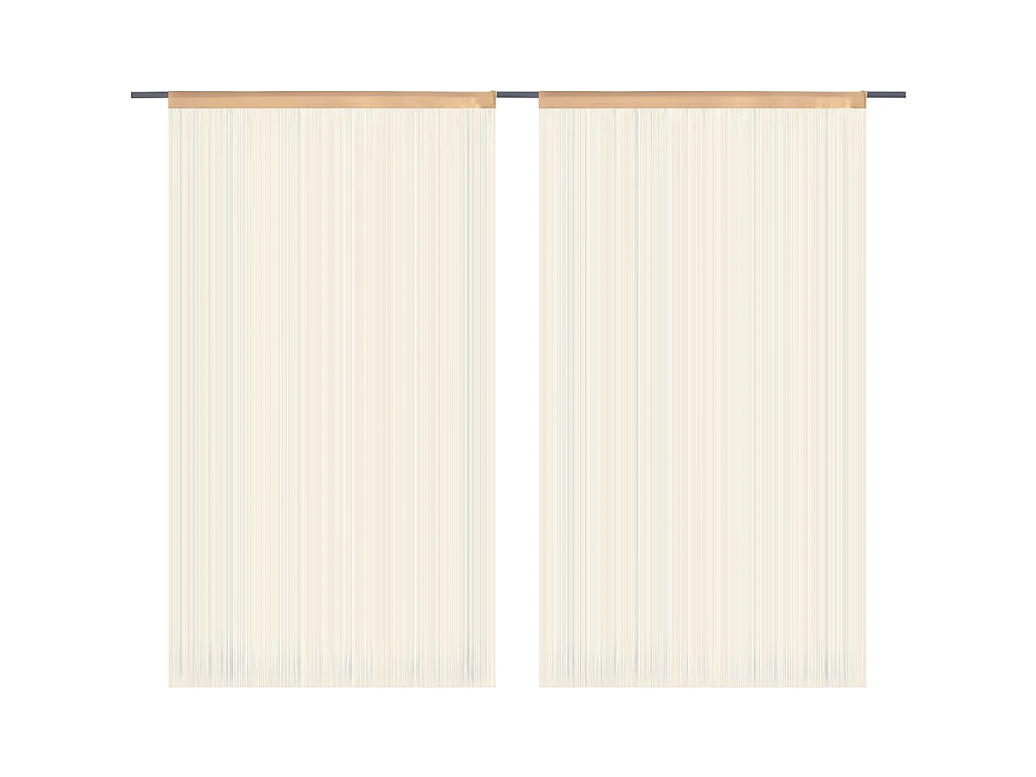 Draadgordijnen 140x250 cm beige 2 st NL417669