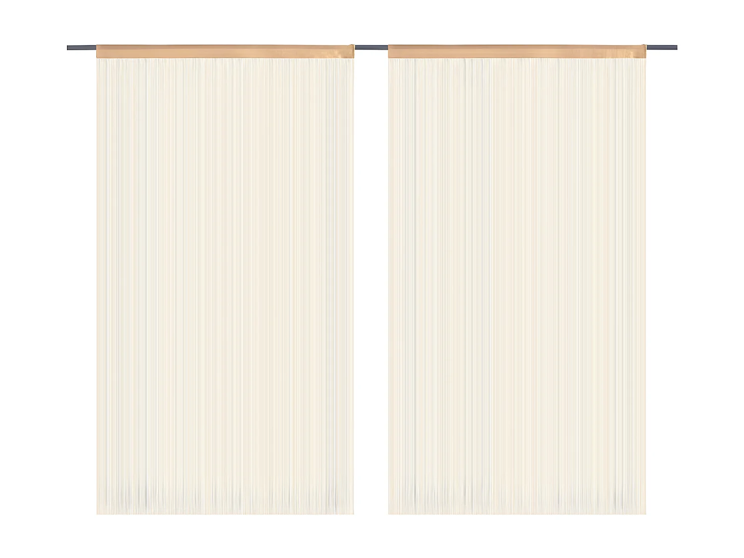 Cortinas de fios 2 pcs 140x250 cm bege PT572795