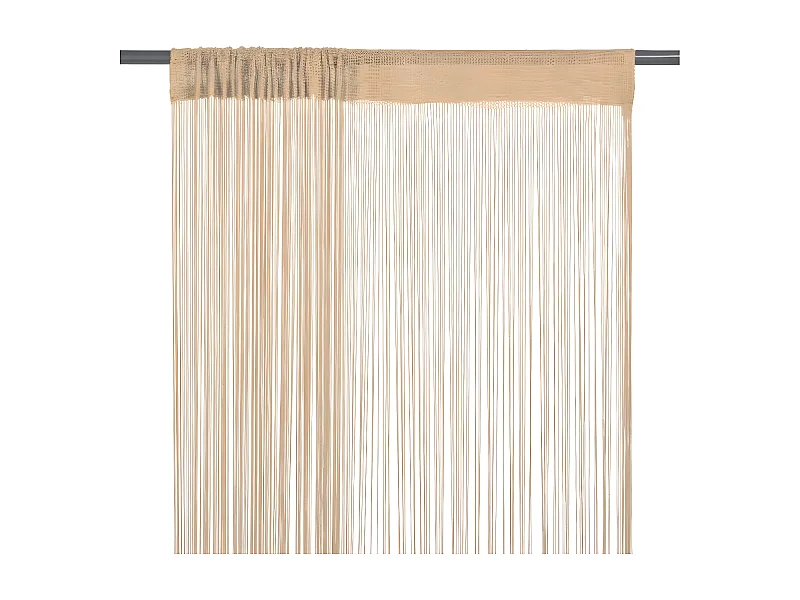 Cortinas de fios 2 pcs 140x250 cm bege PT572795