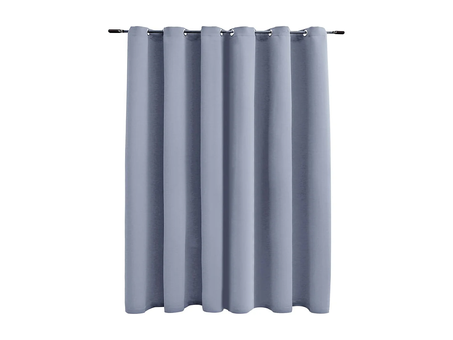 Rideau occultant avec anneaux en métal Gris 290x245 cm QBH87589