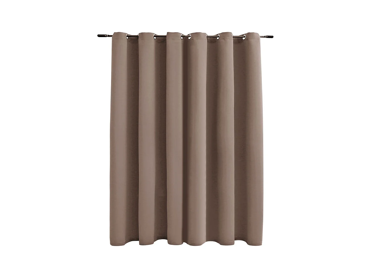 Rideau occultant avec anneaux en métal Taupe 290x245 cm QBH47358