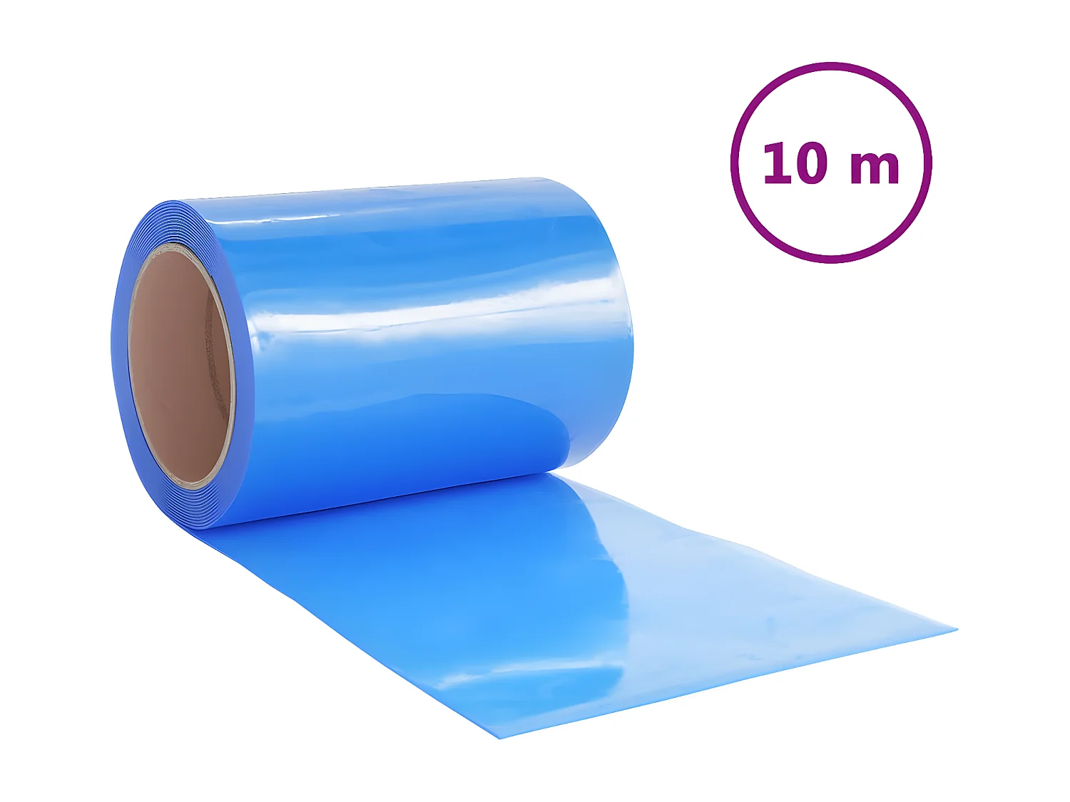 Cortina de porta 300 mm x 2,6 mm 10 m PVC azul PT155920