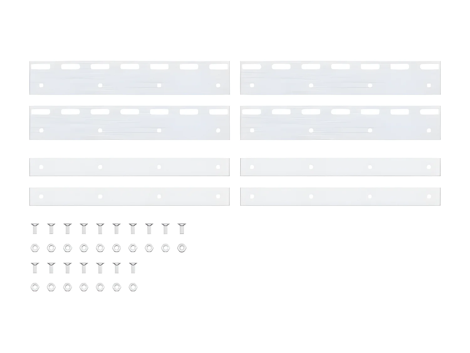 Plaques de connexion 4 pcs argenté 28 cm acier inoxydable QBH51951