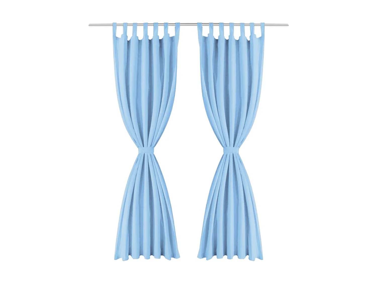 Rideau occultant avec boucles 2 pcs 140 x 175 cm Turquoise QBH22097