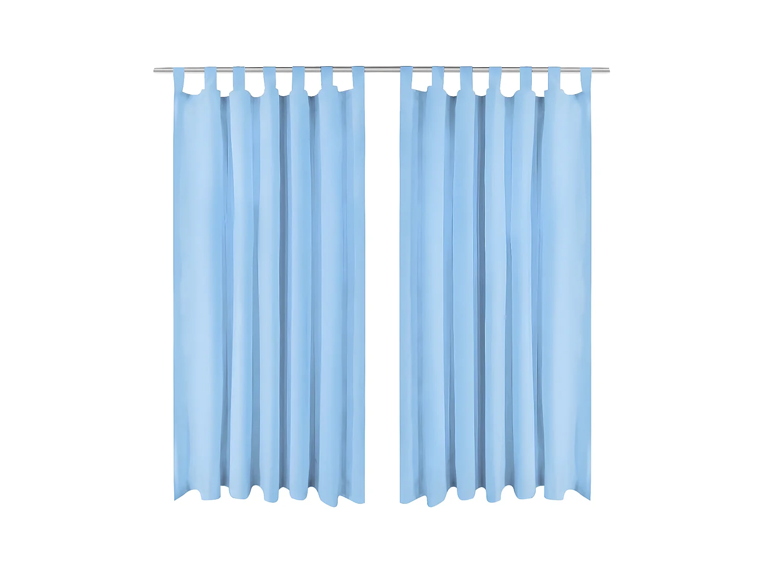 Rideau occultant avec boucles 2 pcs 140 x 175 cm Turquoise QBH22097