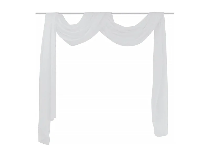 Cortina comprida em voile transparente 140 x 600 cm branco PT692166