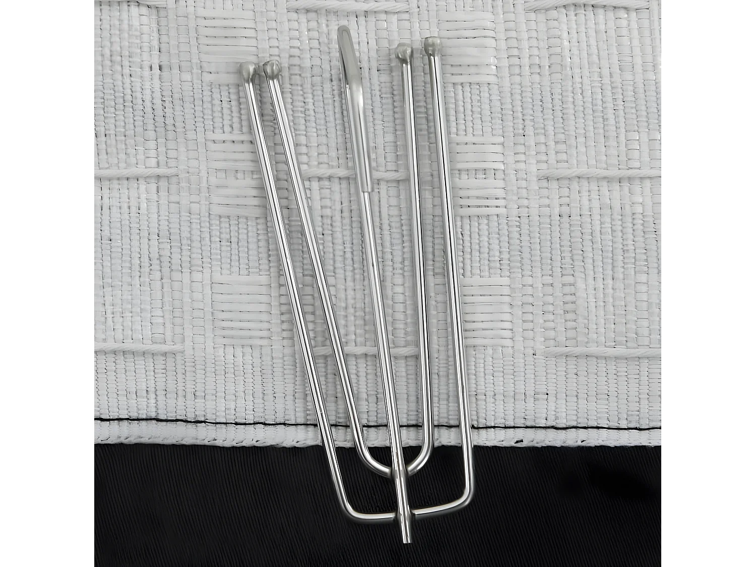 Rideau occultant d'aspect de lin avec crochets Noir 290x245 cm QBH26704