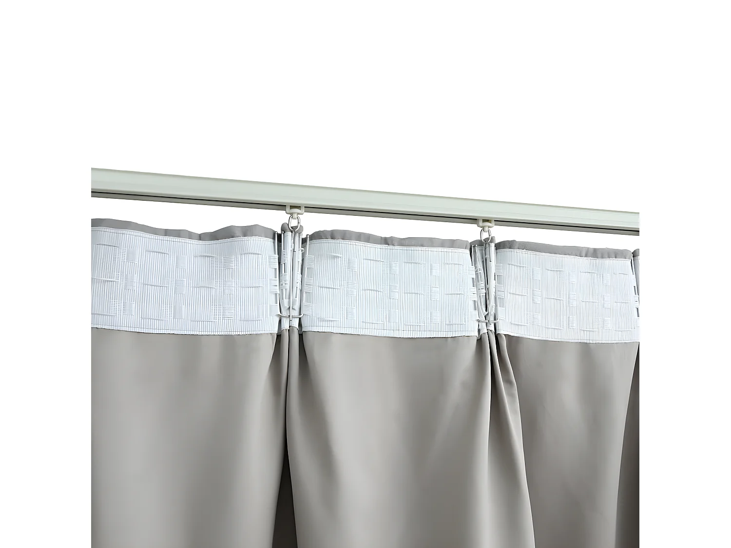 Cortinas blackout com ganchos 2 pcs 140x175 cm cinzento PT801156