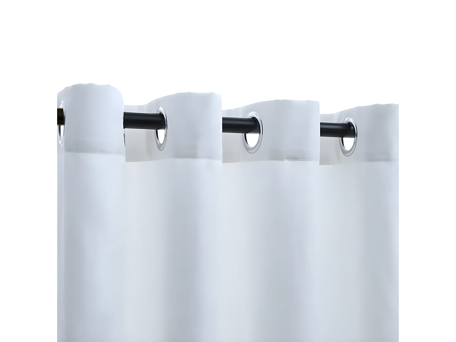 Cortinas blackout c/ argolas metal 2 pcs 140x245 cm branco sujo PT167384