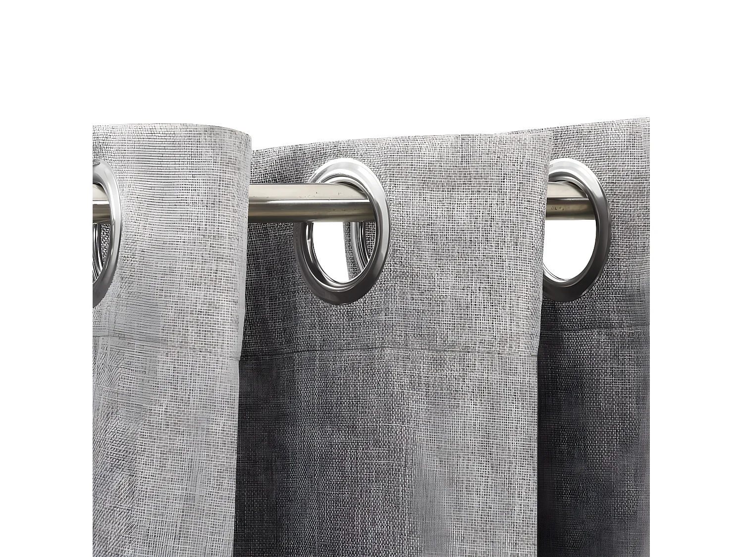 Rideaux occultants Aspect lin avec œillets 2 pcs Gris 140x175cm QBH53681