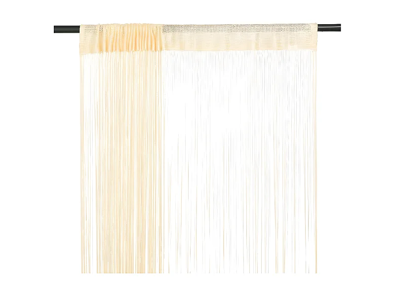 Cortinas de fios 2 pcs 100x250 cm creme PT651060