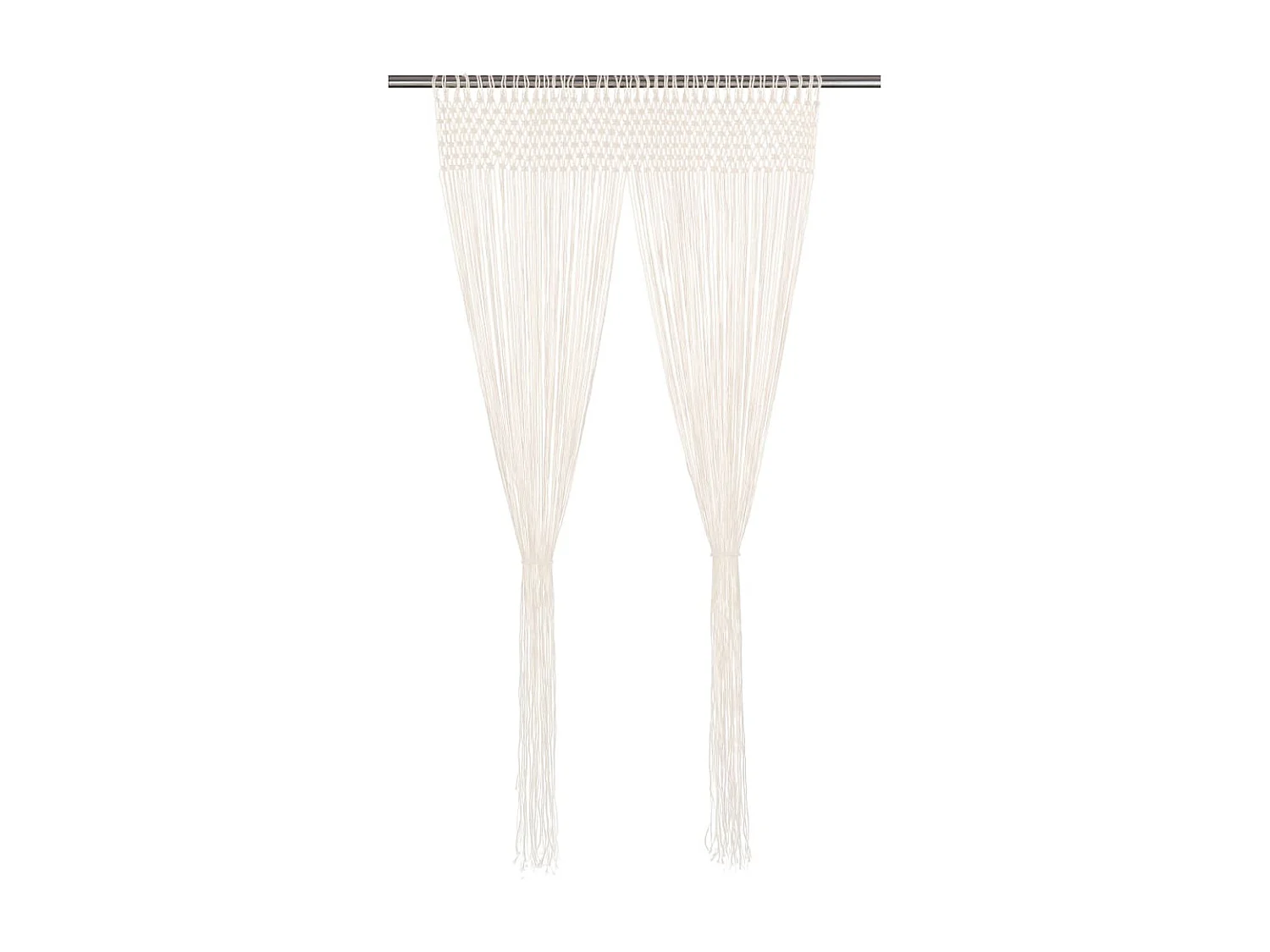 Rideau en macramé 140x240 cm Coton QBH33607