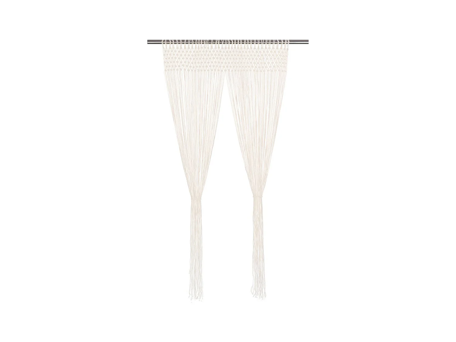 Cortina macramé 140x240 cm algodão PT680852