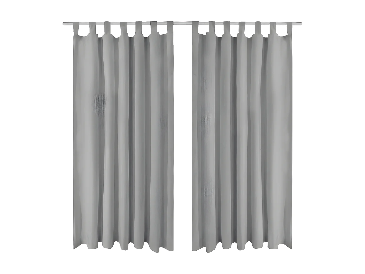 Rideau occultant avec boucles 2 pcs 140 x 225 cm Gris QBH64945