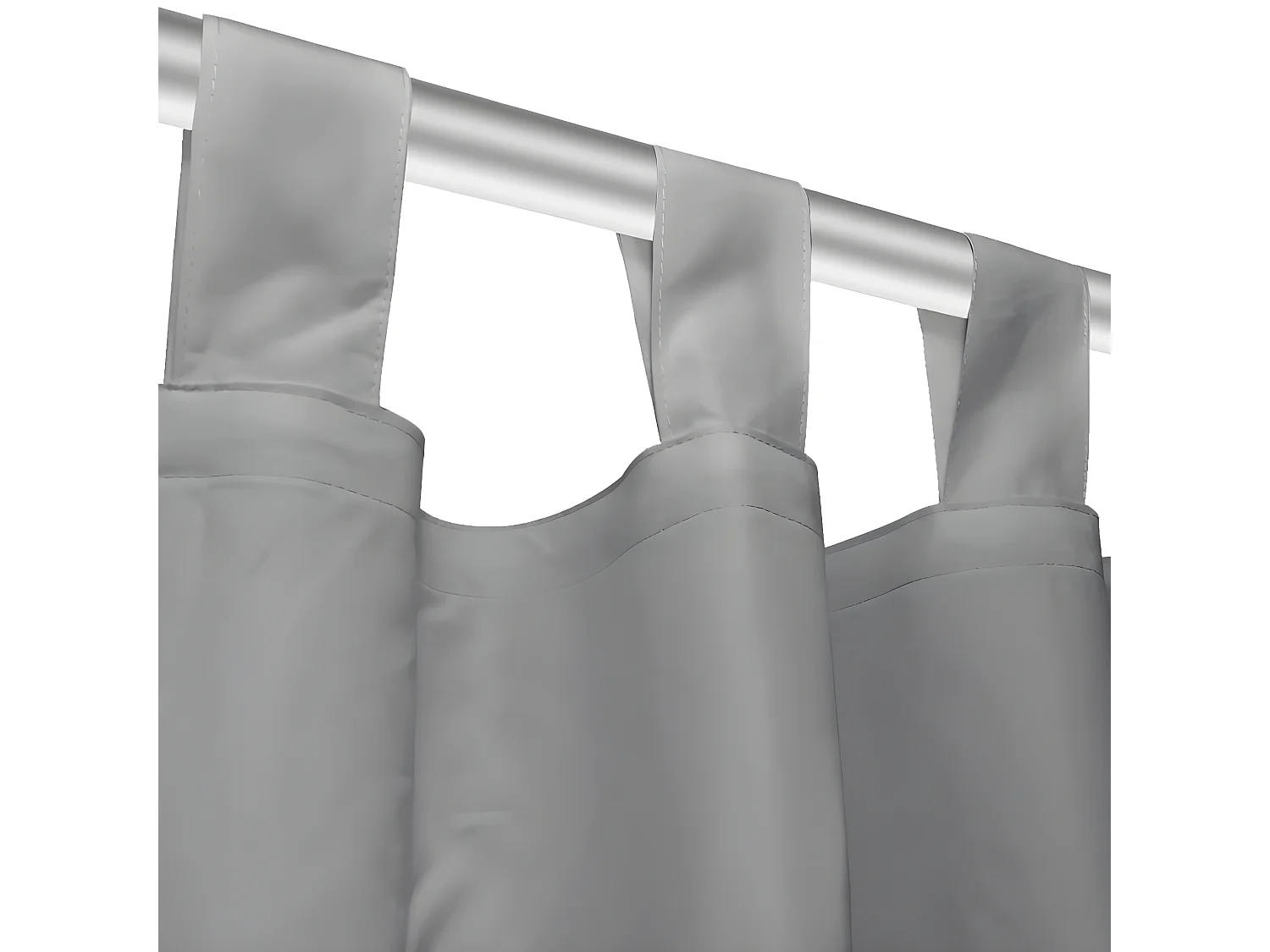 Rideau occultant avec boucles 2 pcs 140 x 225 cm Gris QBH64945