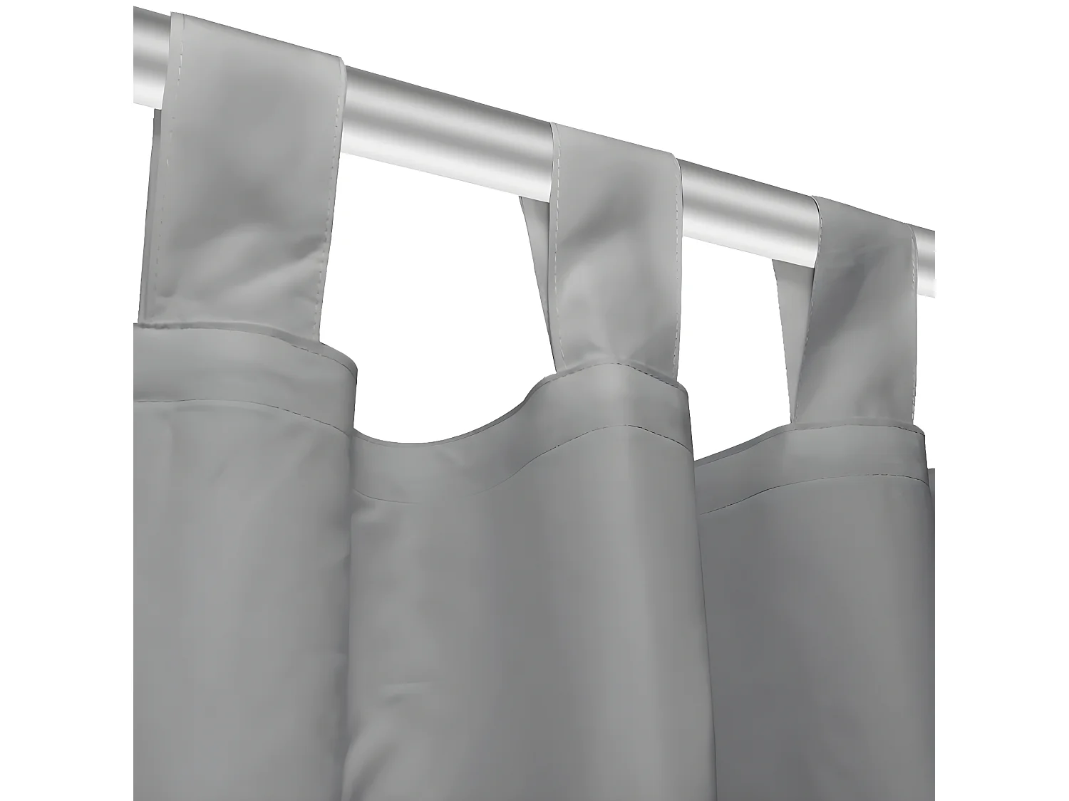 Rideau occultant avec boucles 2 pcs 140 x 225 cm Gris QBH64945