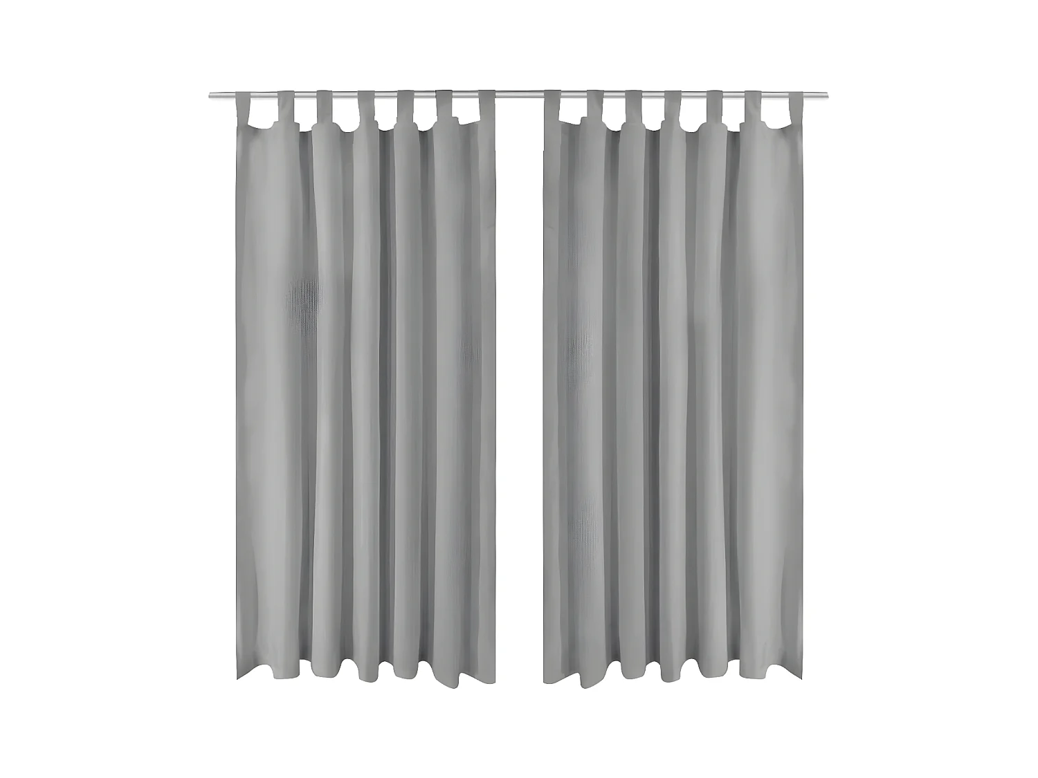 Rideau occultant avec boucles 2 pcs 140 x 225 cm Gris QBH64945