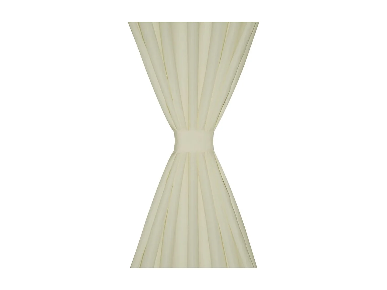 2 pcs Rideau à Passant Micro Satin Crème 140 x 245 cm QBH49441