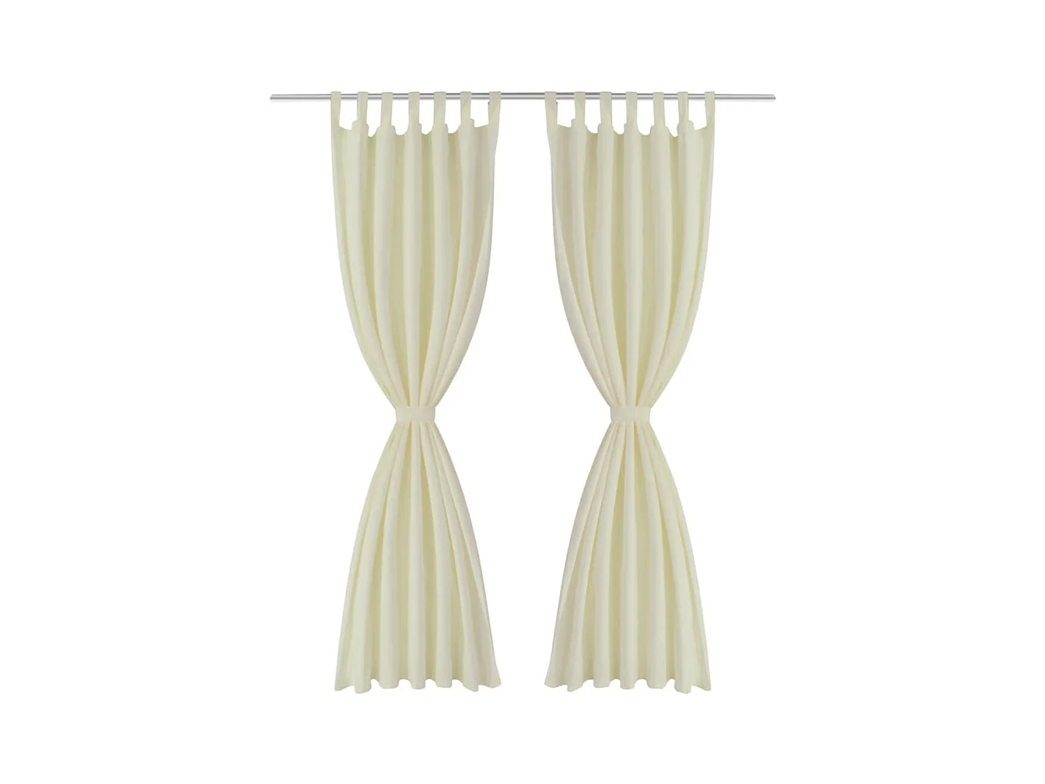 2 cortinas micro-satinadas con trabillas 140 x 245 cm ES974306