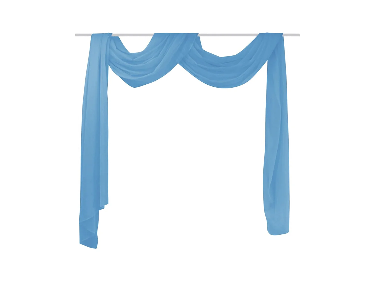 Rideau en voile fine 140x600 cm Turquoise QBH71240