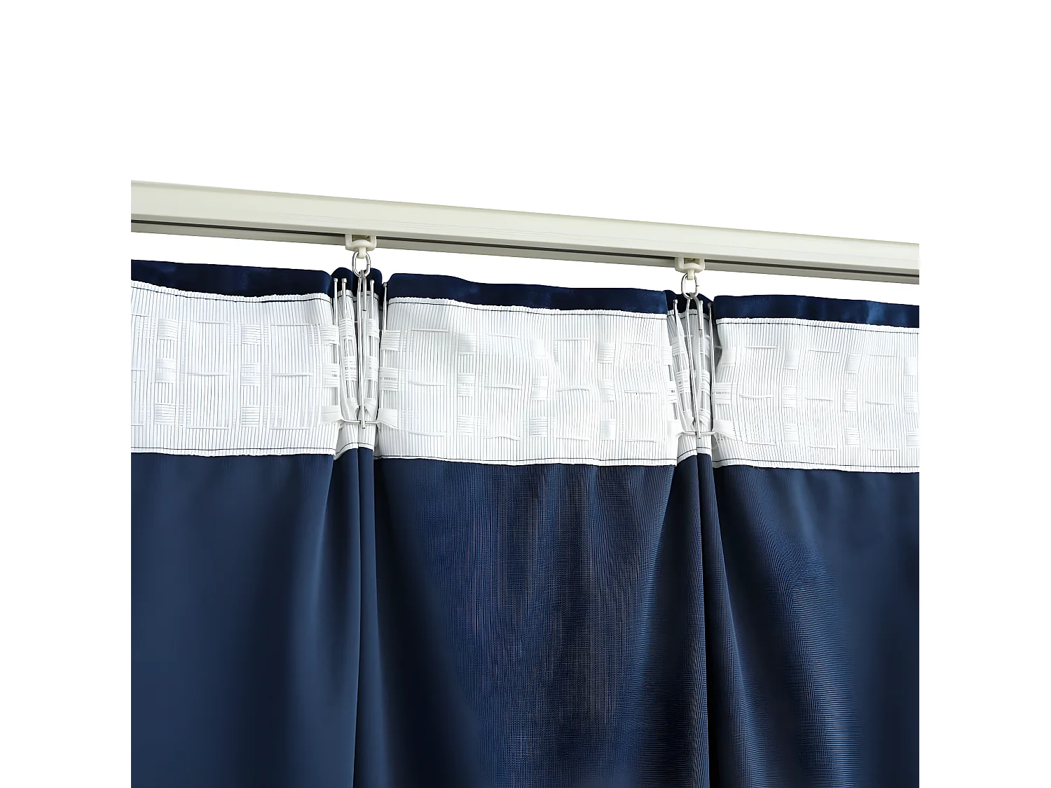 Gordijnen verduisterend 2 st met haken 140x245 cm fluweel blauw NL612181