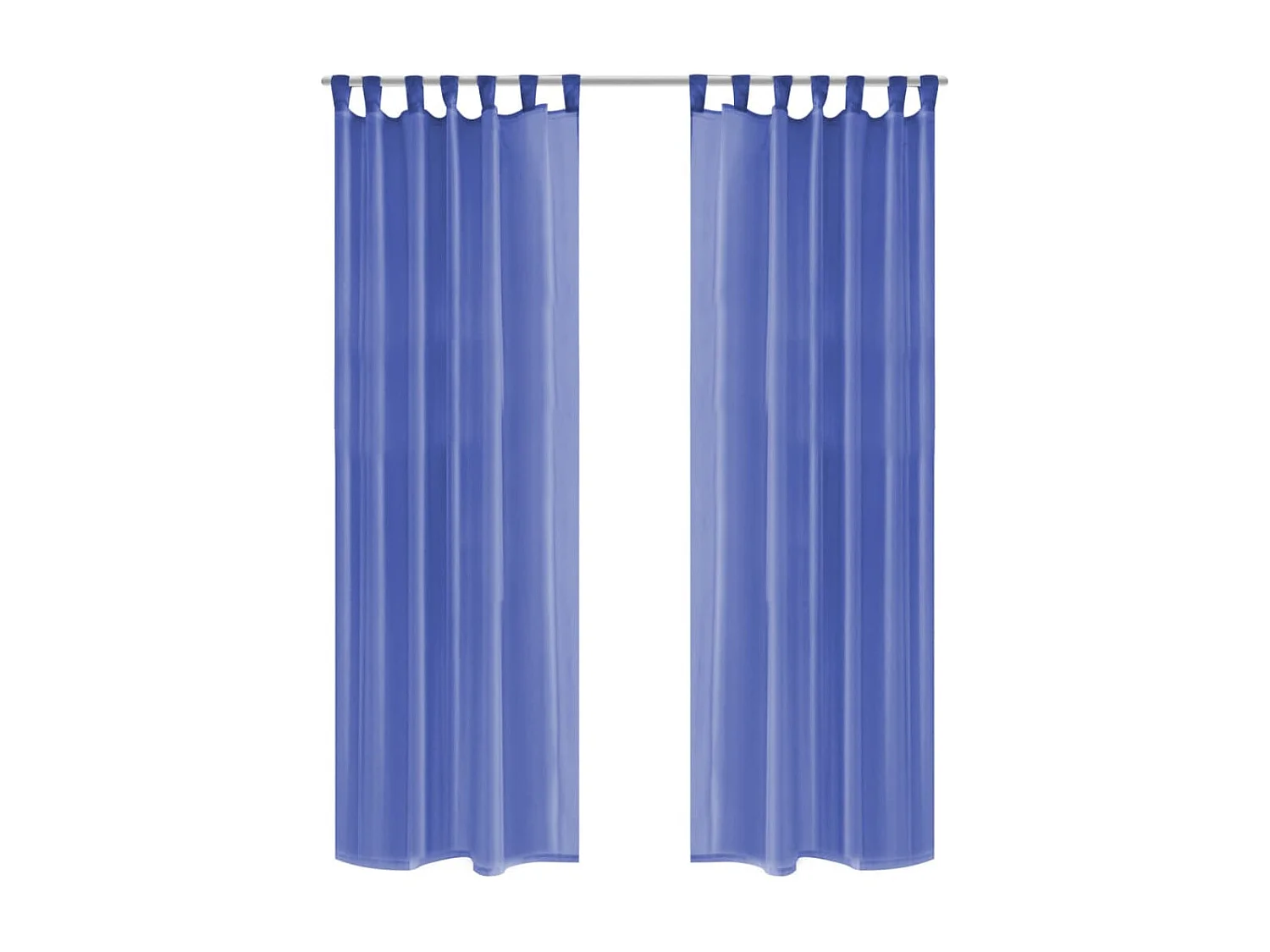 Cortinas em voile 2 pcs 140x225 cm azul real PT790008