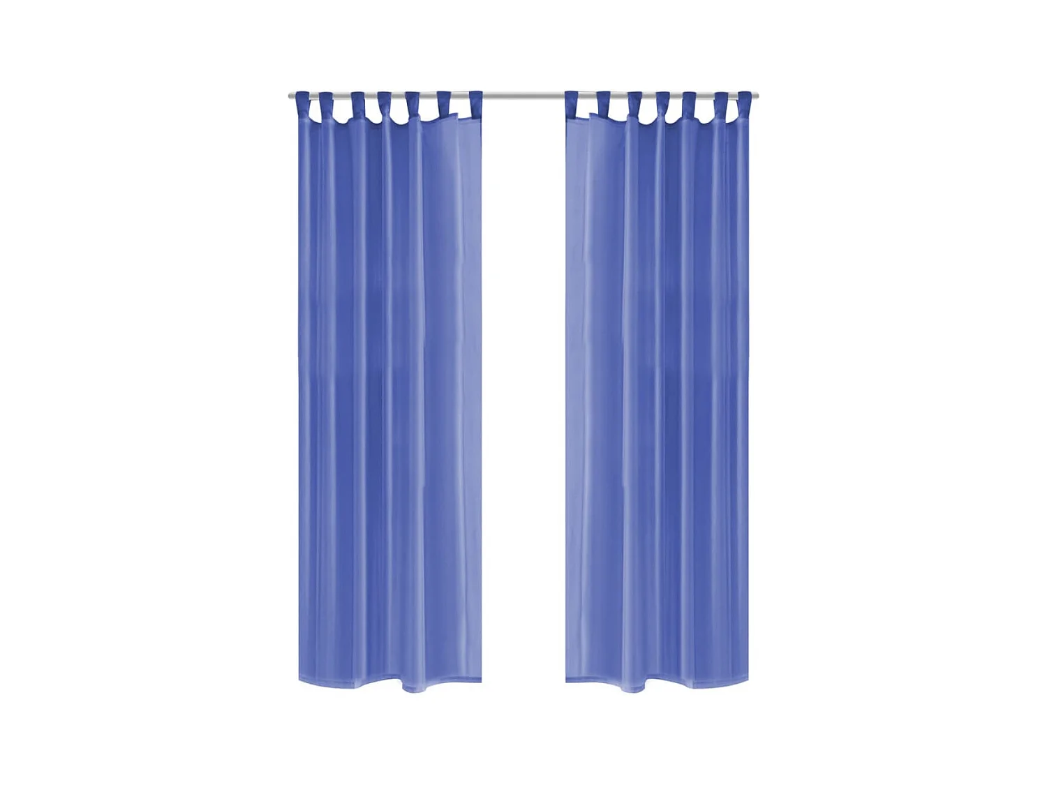 Rideau occultant 2 pcs Voile 140 x 225 cm Bleu royal QBH28625