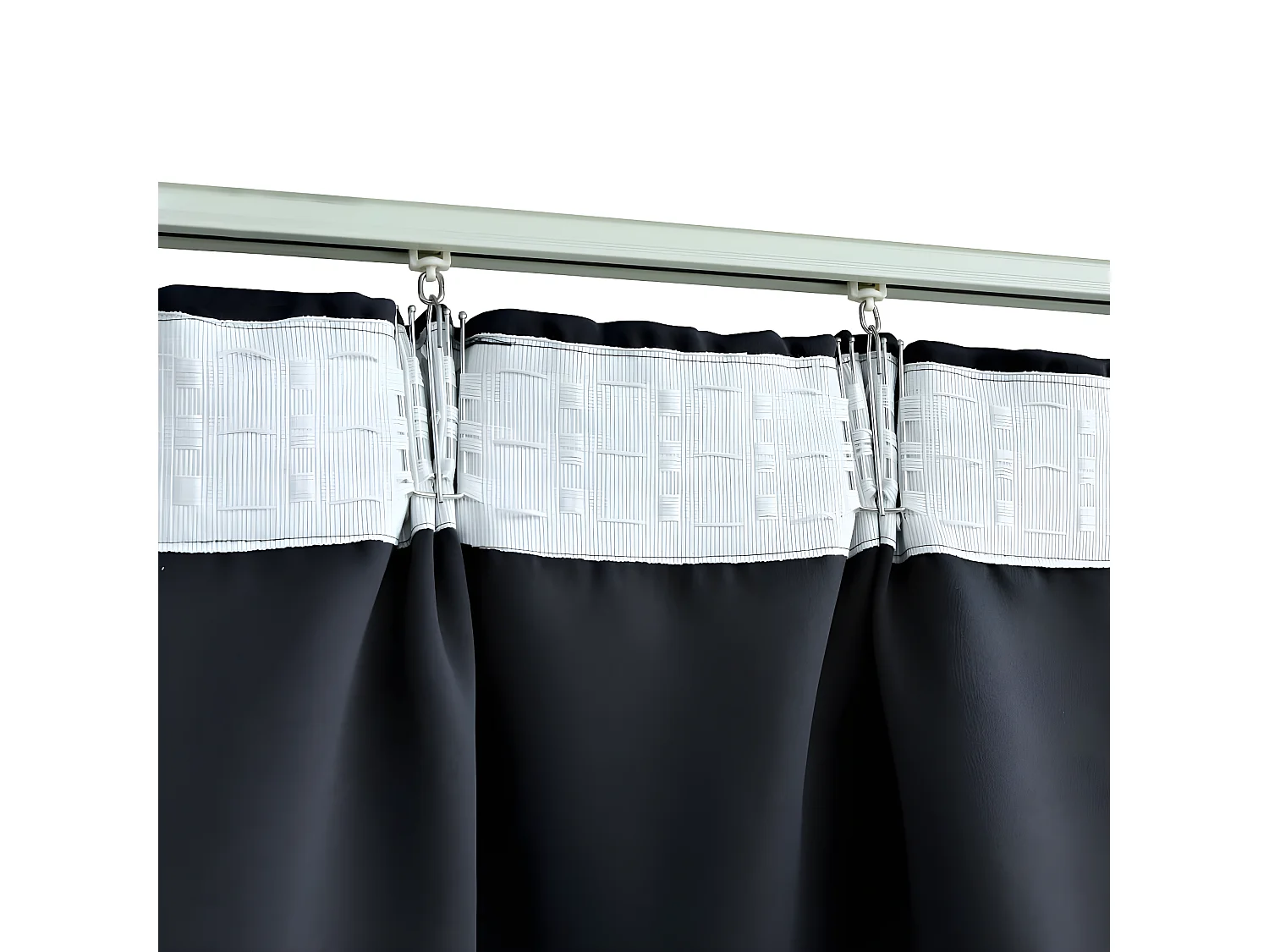 Cortina opaca con ganchos gris antracita 290x245 cm ES202792