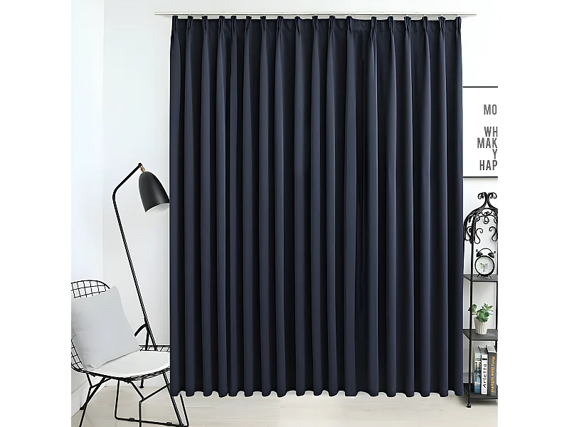 Cortina opaca con ganchos gris antracita 290x245 cm ES202792