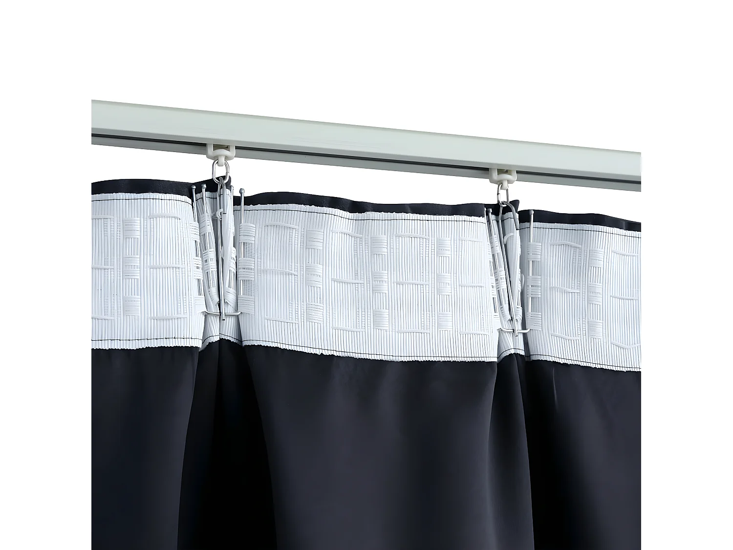 Rideaux occultants avec crochets 2 pcs Anthracite 140x225 cm QBH43168