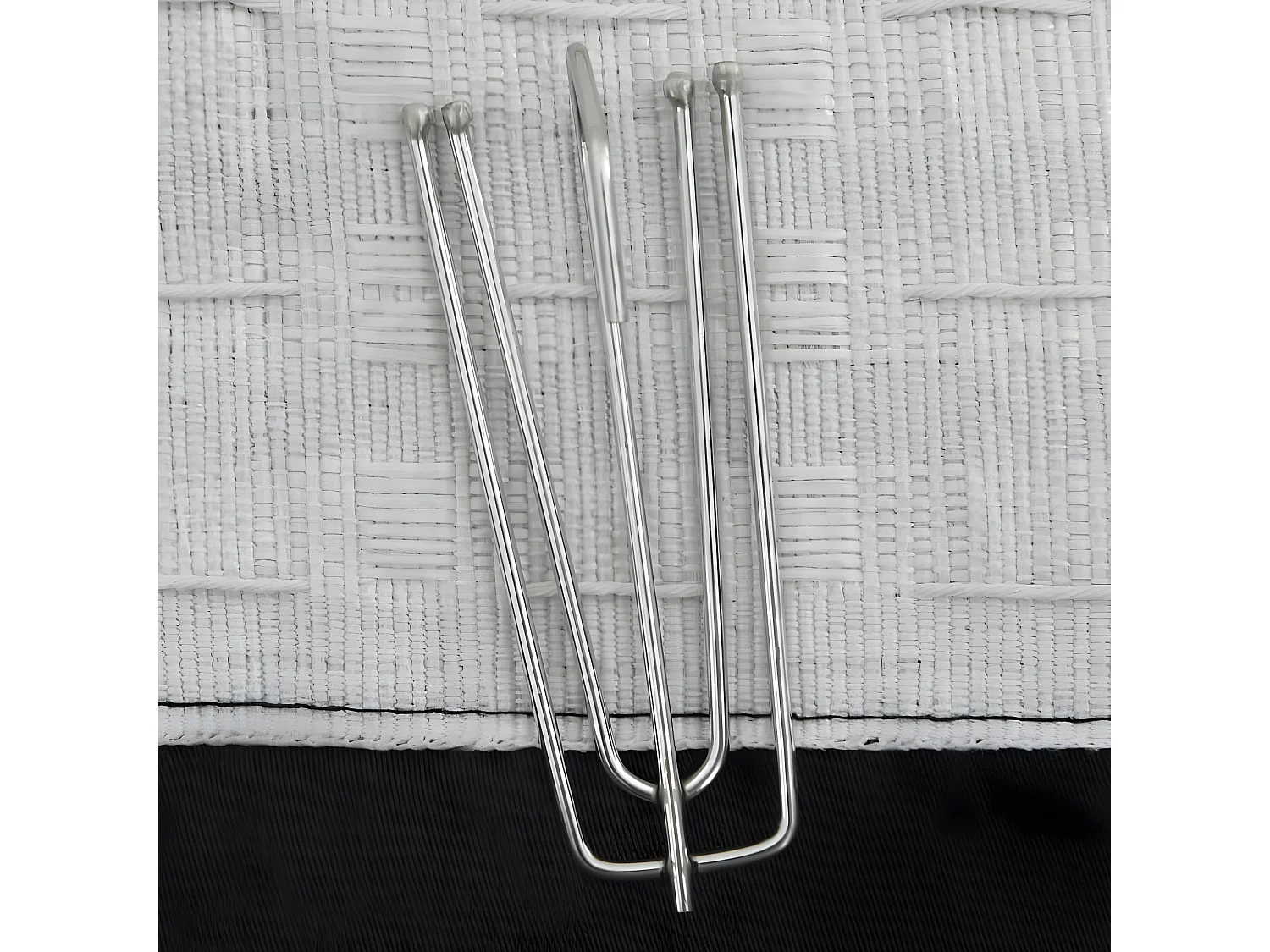 Rideaux occultants aspect lin avec crochets 2pcs Noir 140x245cm QBH73460