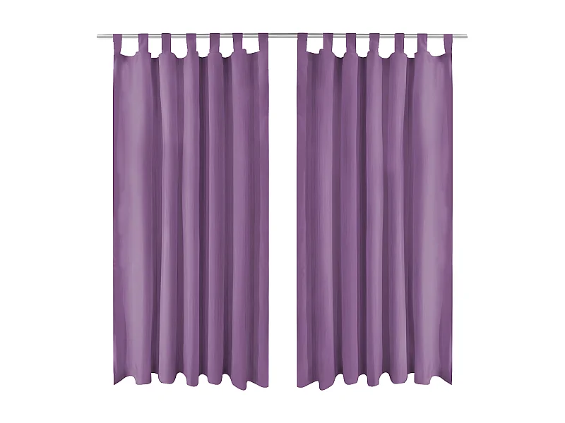 Cortinas de cetim com presilhas 2 pcs 140x225 cm lilás PT349531