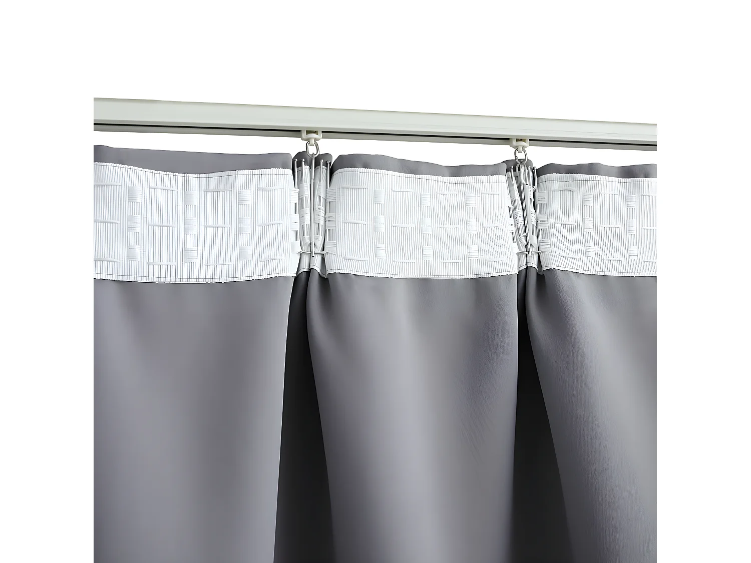 Rideau occultant avec crochets Gris 290x245 cm QBH26831