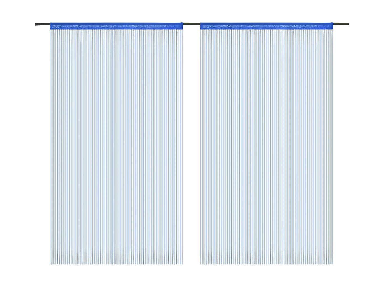 Rideau en fils 2 pcs 100 x 250 cm Bleu QBH83427