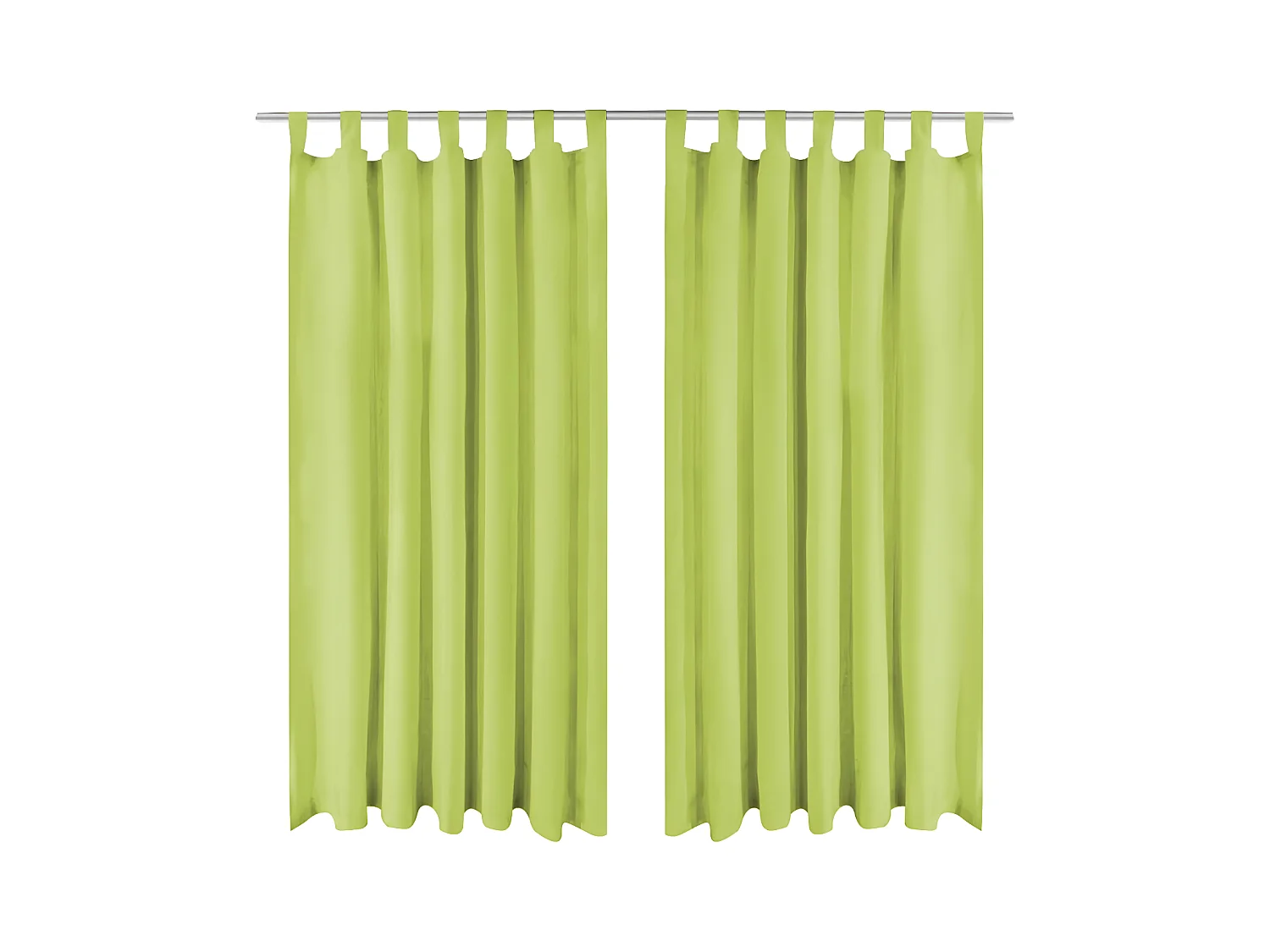 Rideau occultant avec boucles 2 pcs 140 x 175 cm Vert QBH64053