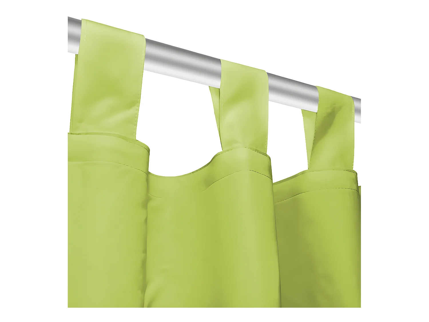 Cortinas de micro-raso con bucles 2 unidades 140x175cm verde ES376622